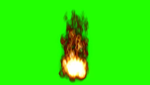 Chroma Key Fire Green Screen