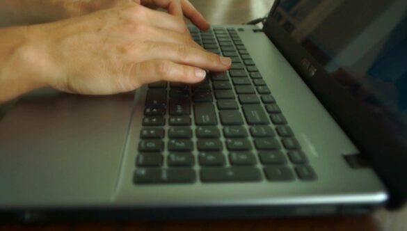 Laptop Keyboard Typing