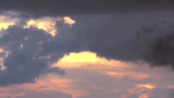 Sunset and Storm Clouds