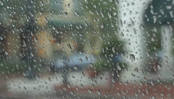Rain Drops on Window Glass