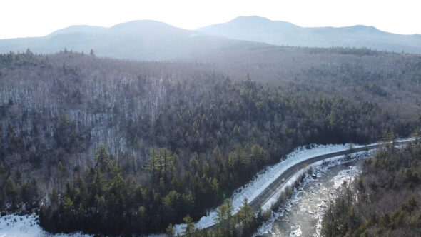 Winter Mountain Aerial