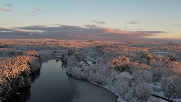 Winter Sunset Landscape